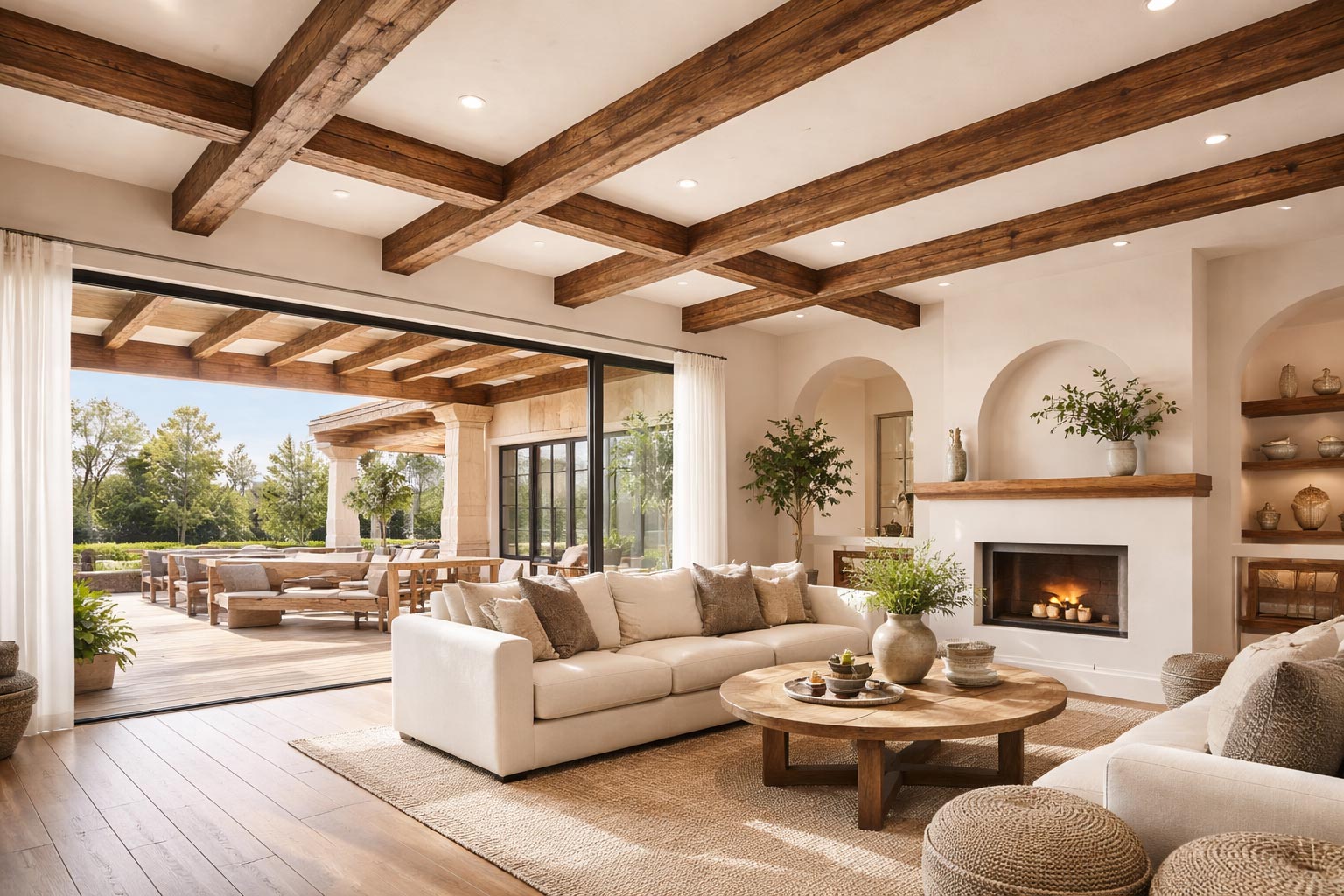 Vigas realistas de imitación madera